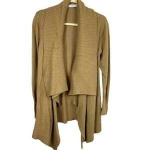 🥑5/$25 Woolrich brown Wool Blend Open Front draped Cardigan M